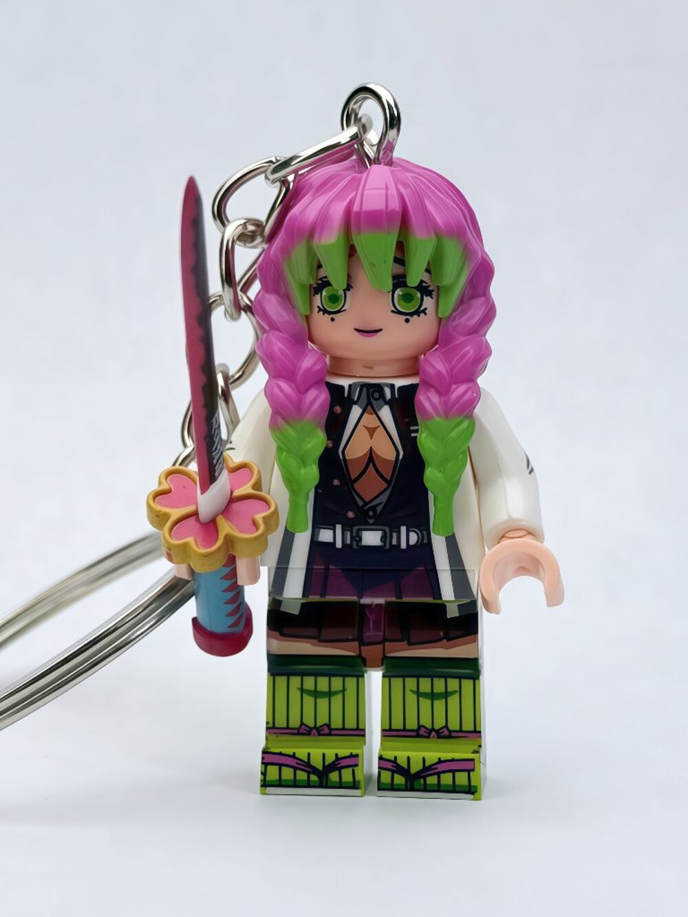 Demon Slayer Mitsuri Kanroji Custom Minifigure Keychain